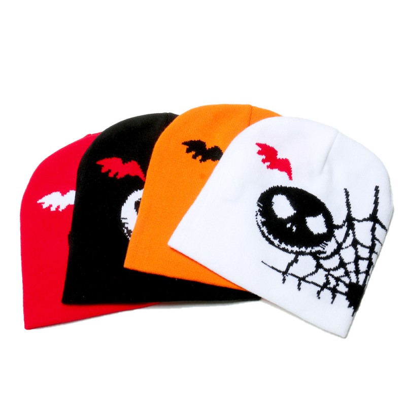 Knitted Hat Manufacturer - OEM Halloween Spider Bat Warm Hat for Women Men