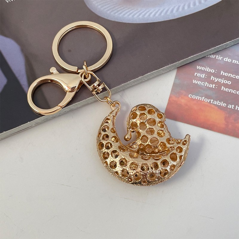 Christmas Pendant Factory - OEM Diamond Santa Man Rhinestone Bag Chain