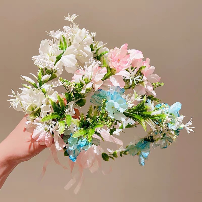 Flower Headband Manufacturer - OEM Simulation Flower Wreath for Party