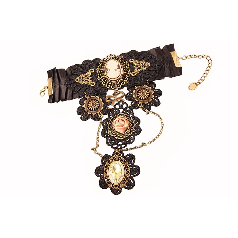 Lace Bracelet Factory - OEM Steam Engine Gear Hand Jewelry with Ring