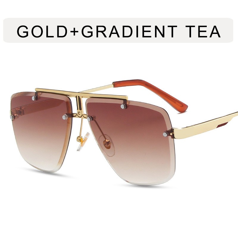 Metal Sunglasses Factory - OEM Rimless European American Square Glasses