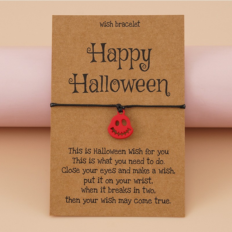 Waxed Rope Bracelet Manufacturer - OEM 6 Models Halloween Broom Pendant