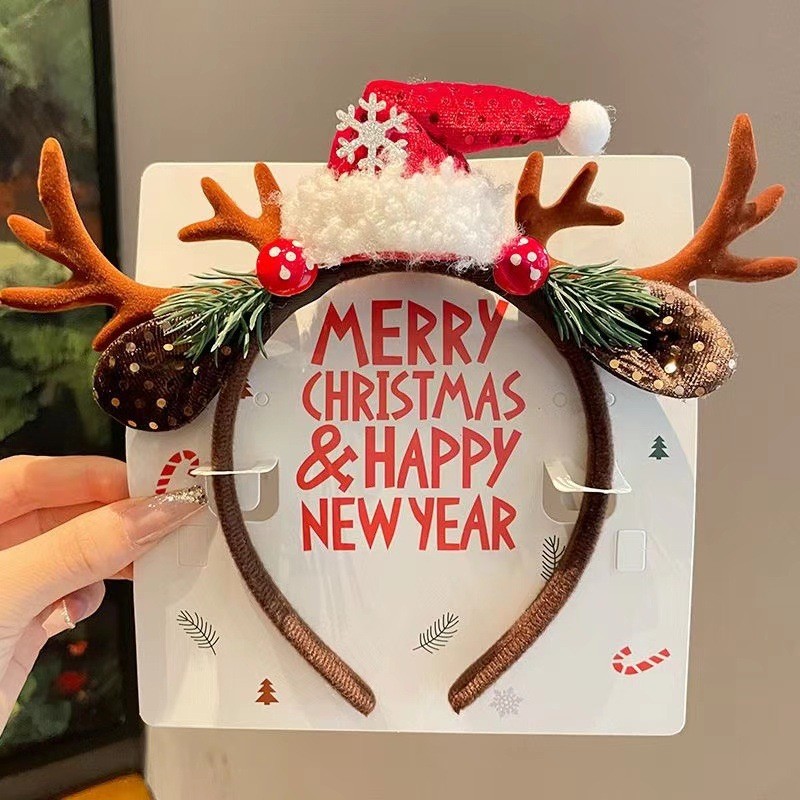 Christmas Hair Band Factory - OEM Antler Elk Headwear Holiday Accessories