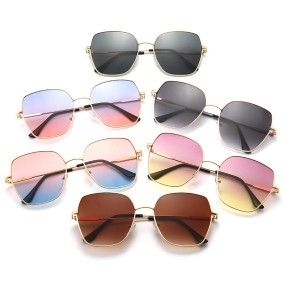 Metal Sunglasses Factory - OEM Personality Frame Gradient Women Glasses