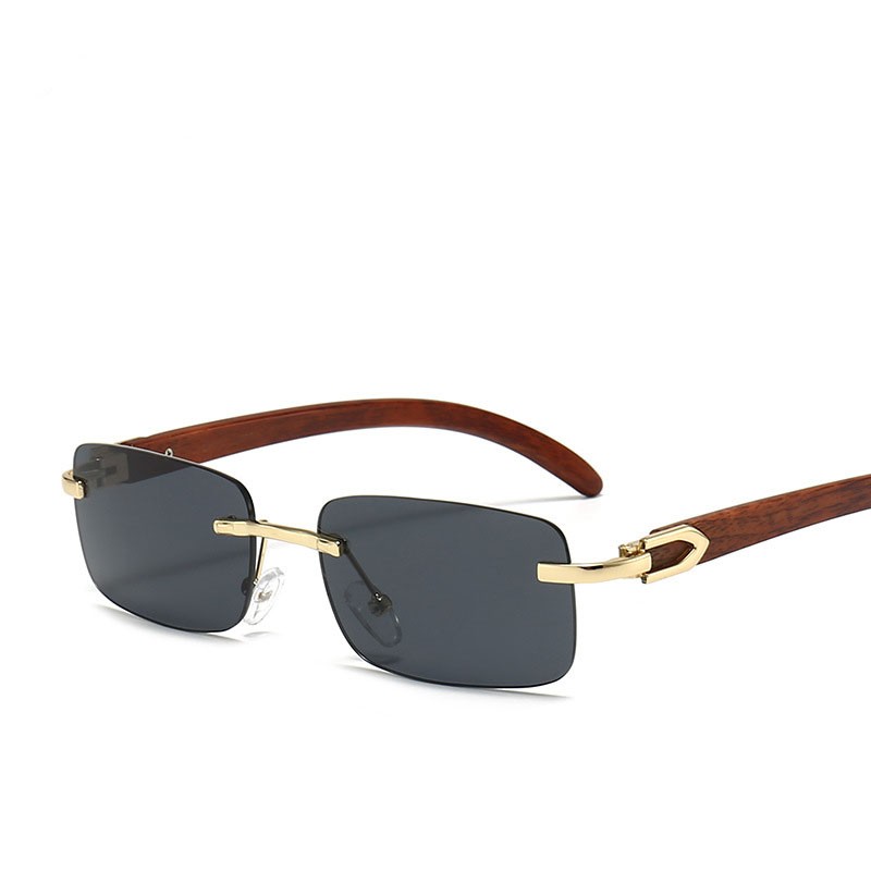 Rimless Sunglasses Factory - OEM Marine Trim Wood Grain Temple Glasses