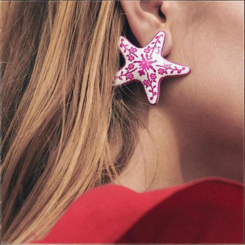 Stud Earrings Manufacturer - OEM Cute Starfish Ocean-Themed Alloy Jewelry