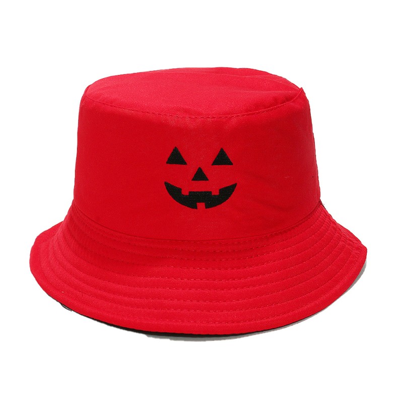 Bucket Hat Factory - OEM Hip Hop Pumpkin Ghost Embroidery Two-sided