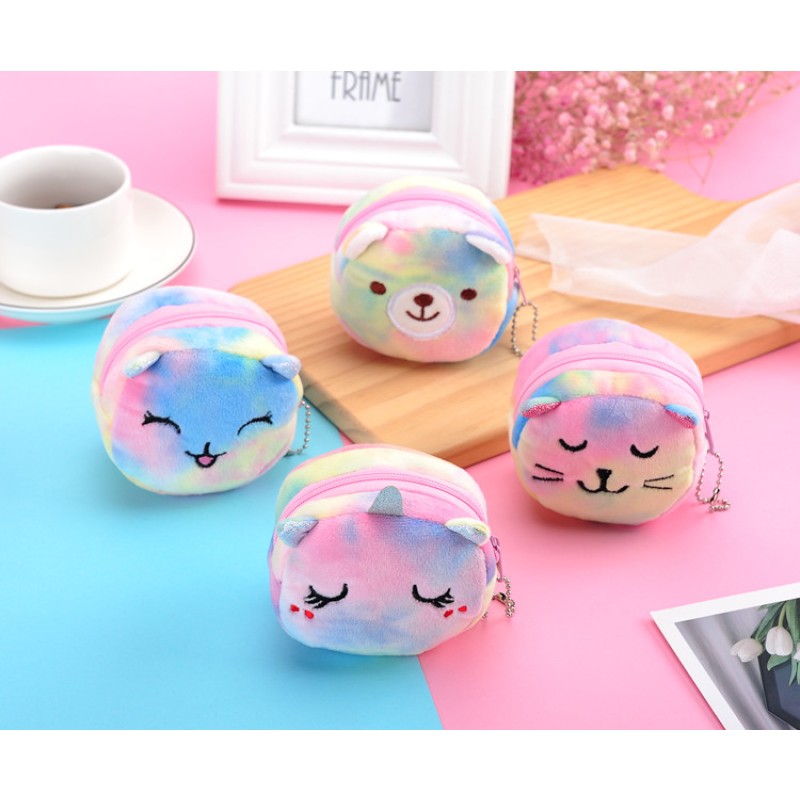 Coin Purse Factory - OEM Mini 3D Round Plush Change Bag Small Gift