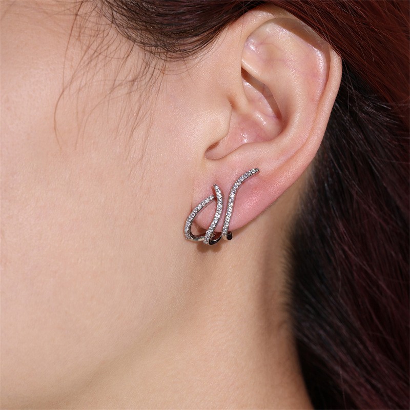 Stud Earrings Factory - OEM Gold Plated Pearl Diamond Earrings for Gifts