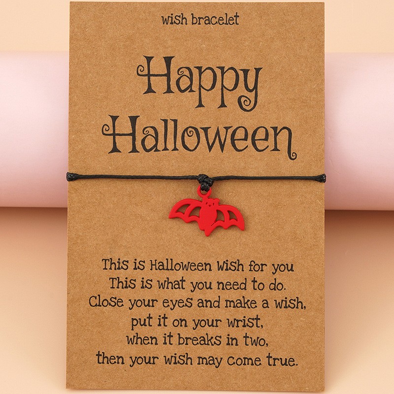 Woven Bracelet Manufacturer - OEM 8 Models Witch Hat Skull Pendant Halloween