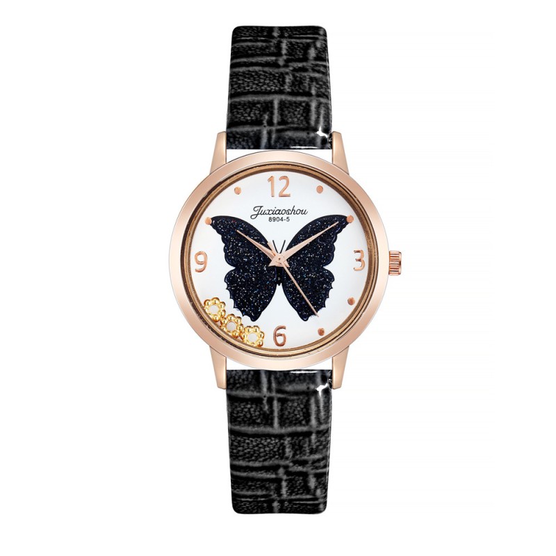 Belt Watch Manufacturer - OEM Rhinestones Butterfly Pattern Quartz Ladies
