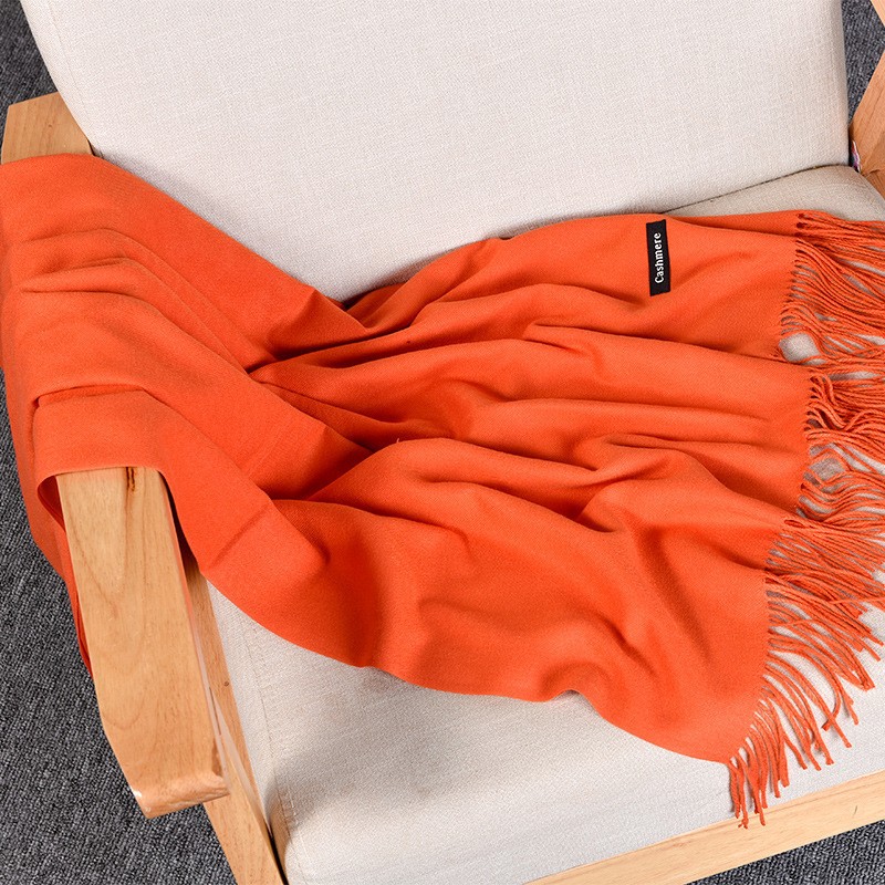 Cashmere Scarf Manufacturer - OEM Fashion Pashmina Plain Tassel Women Shawl