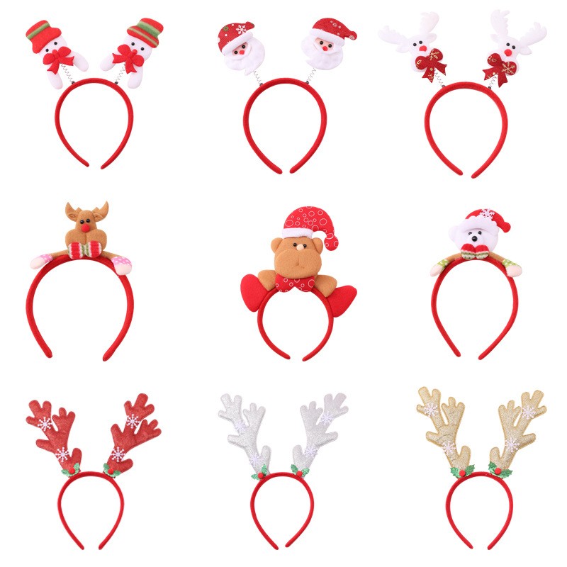 Christmas Hair Band Factory - OEM Santa Snowman Antlers Party Hair Accessories