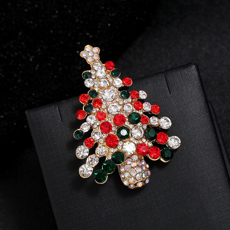Christmas Brooch Manufacturer - OEM Alloy Rhinestone Hat Clothing Accessories