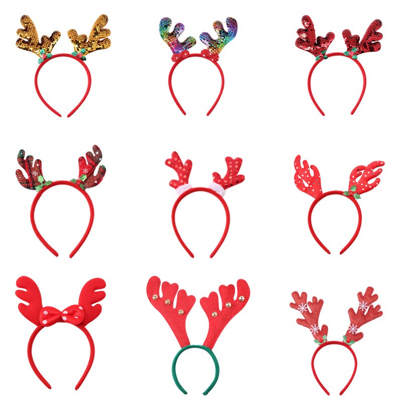 Christmas Hair Band Factory - OEM Santa Snowman Antlers Party Hair Accessories