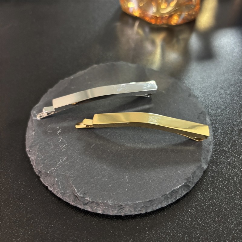 Hairpin Manufacturer - OEM Simple Gold Silver Metal Alloy Hair Clip