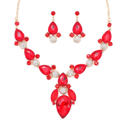 Jewelry Set Factory - OEM 18K Gold Plated Water Drop Pendant Earrings