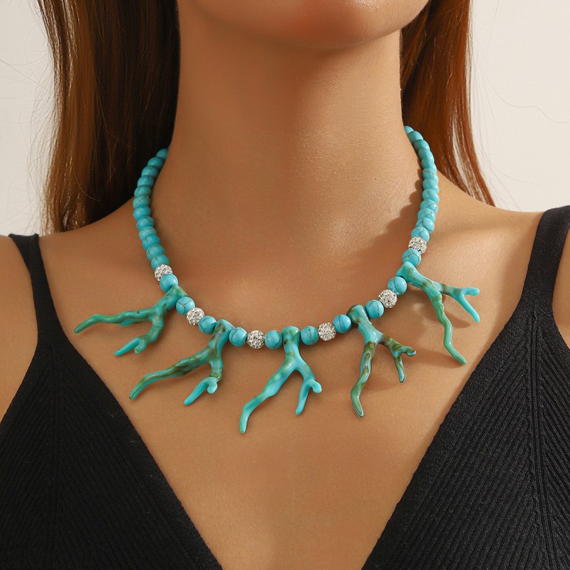 Turquoise Necklace Manufacturer - OEM Summer Ocean Starfish Conch Pendant