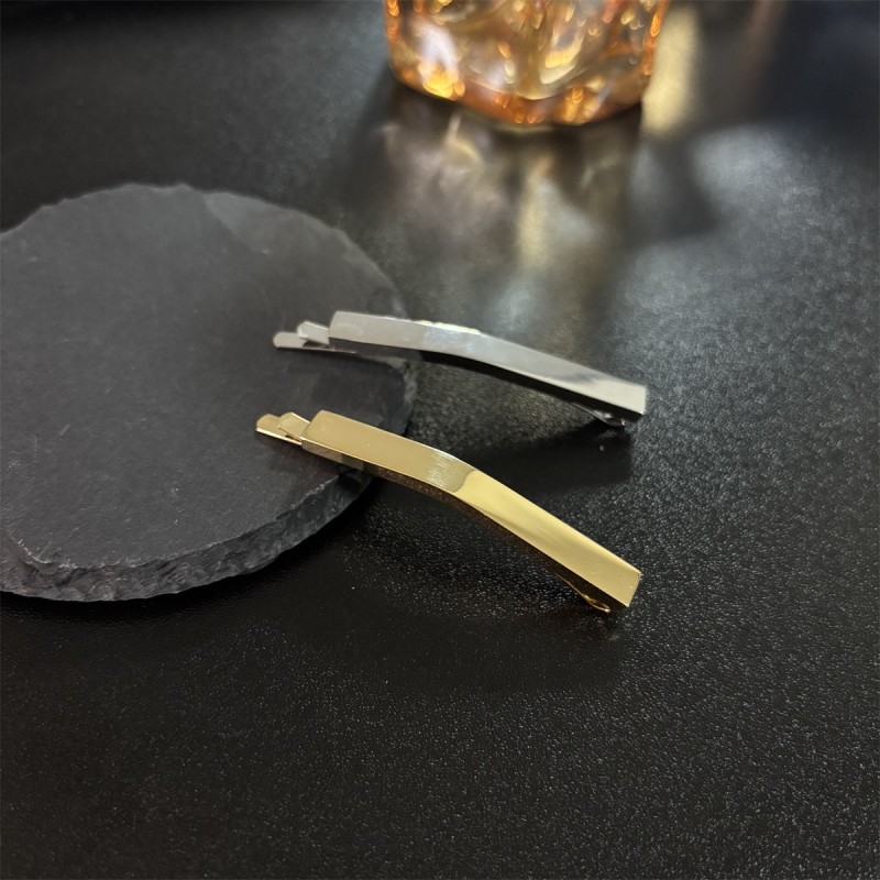 Hairpin Manufacturer - OEM Simple Gold Silver Metal Alloy Hair Clip