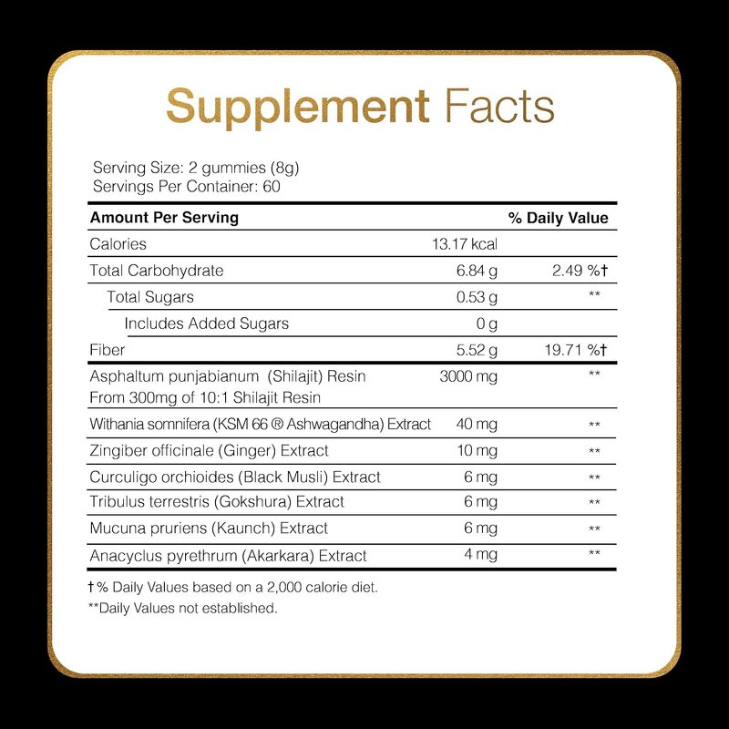 Shilajit Gummies Manufacturer - Factory Wholesale Nutritional Supplement with Minerals Amino Acids