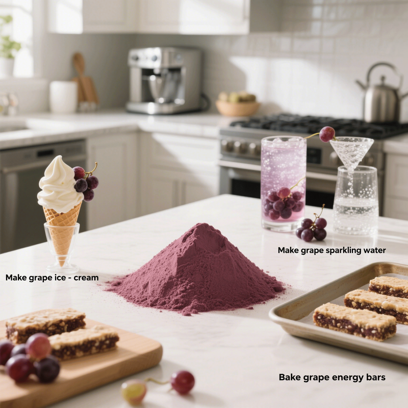 Grape Powder Manufacturer - Organic Rich Anthocyanins Factory Supplied for Beverage Ingredients