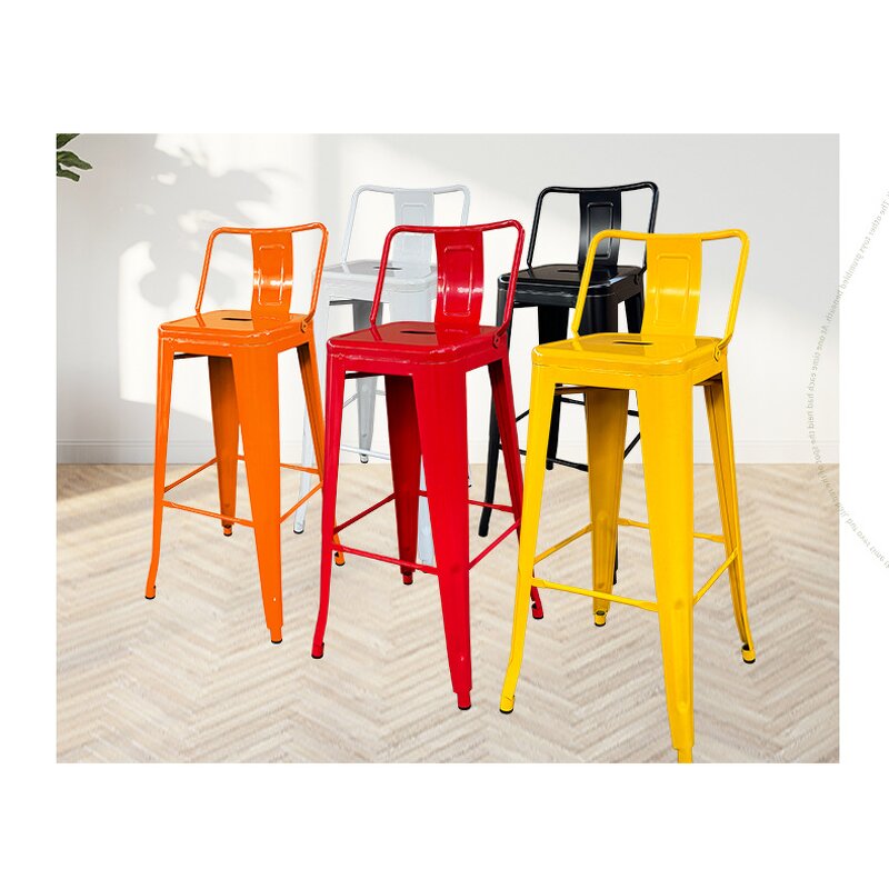 Bar Stool Manufacturer - Modern Minimalist Stackable Iron Chair for Café Lounge