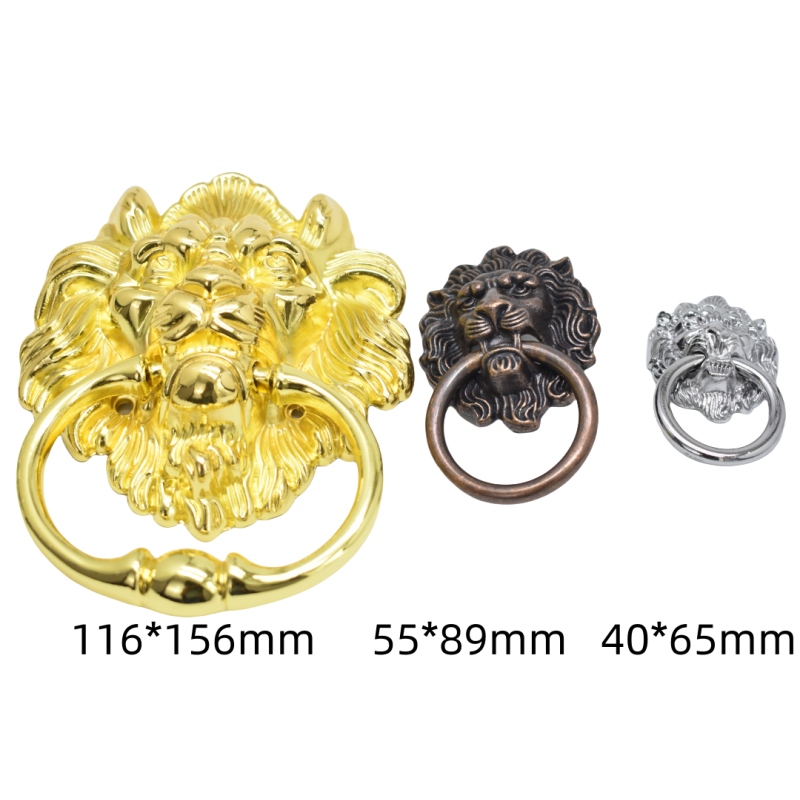 Door Knocker Manufacturer - OEM Antique Brass Lion Head Alloy Knocker