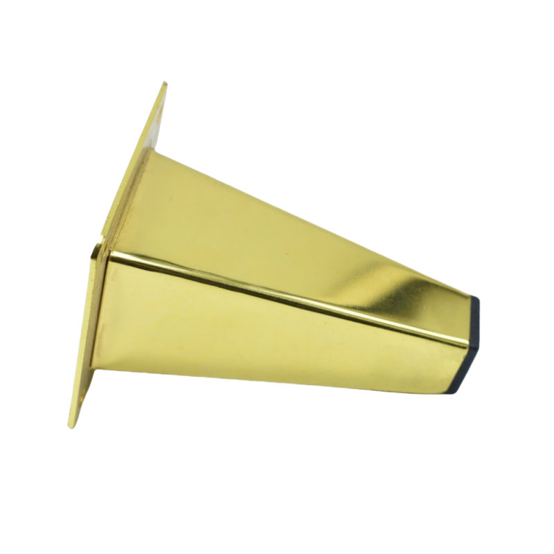 Bench Legs Manufacturer - OEM 100mm Gold Square Metal Small Table Legs