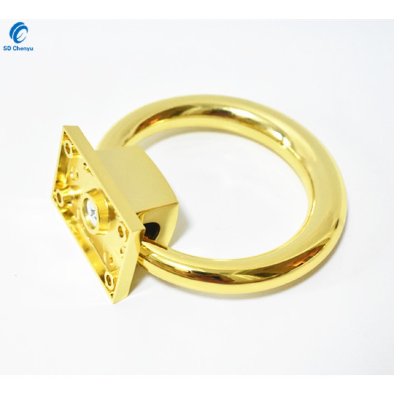 Door Ring Knocker Manufacturer - OEM Heavy Duty Alloy Brushed Gold Round
