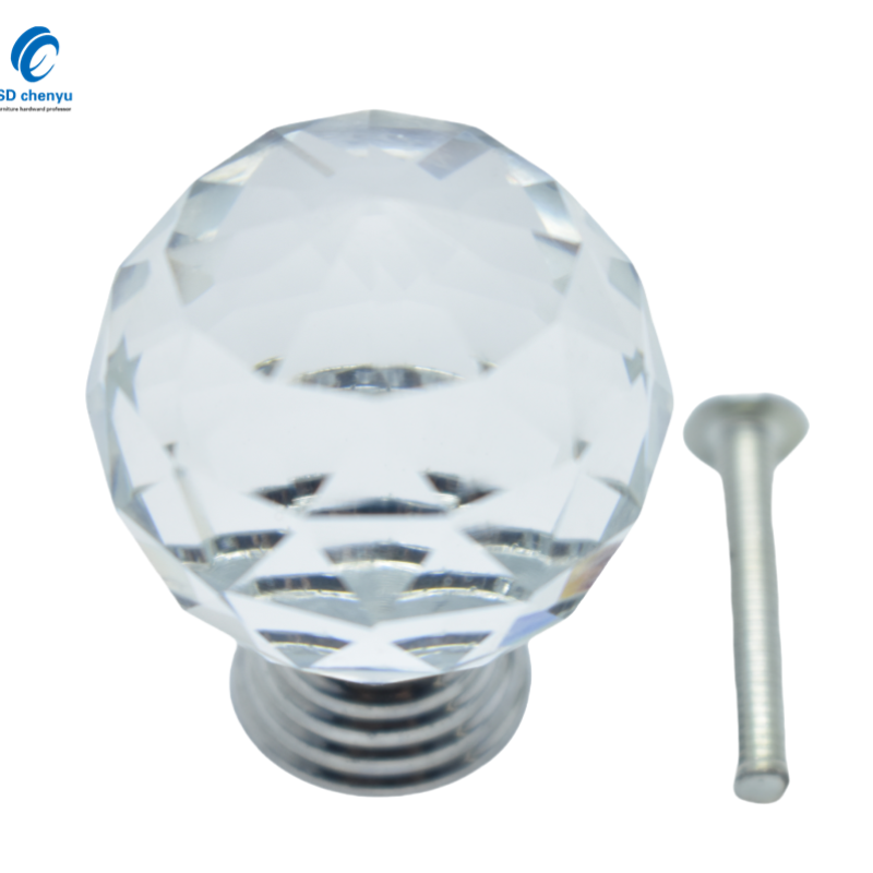 Glass Knobs Manufacturer - OEM 30mm Crystal Round Glass Ball Door Knobs