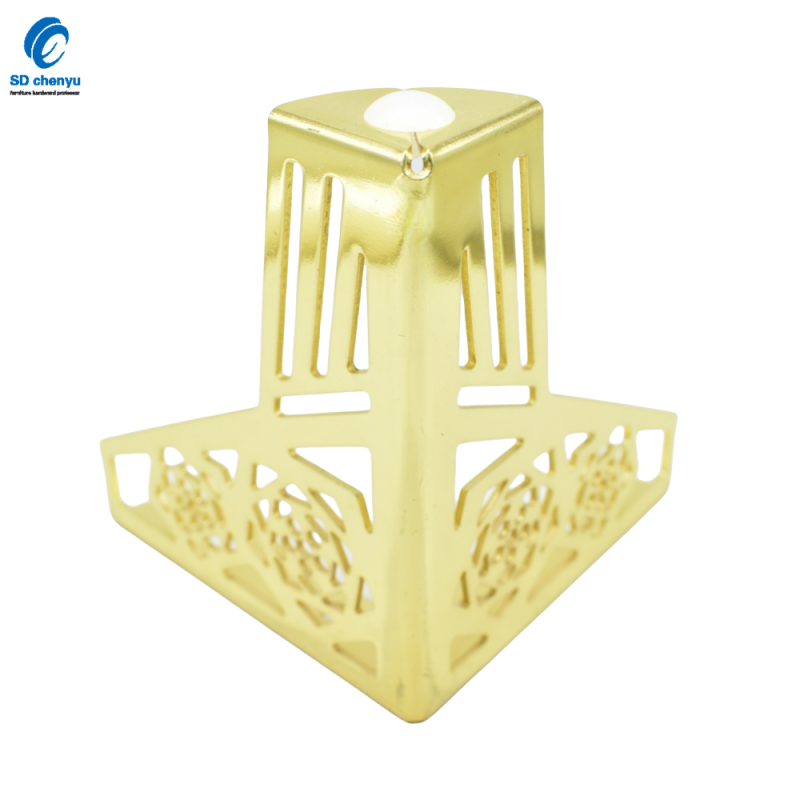 Table Leg Manufacturer - OEM 130mm Gold Dresser Feet for Furniture Base
