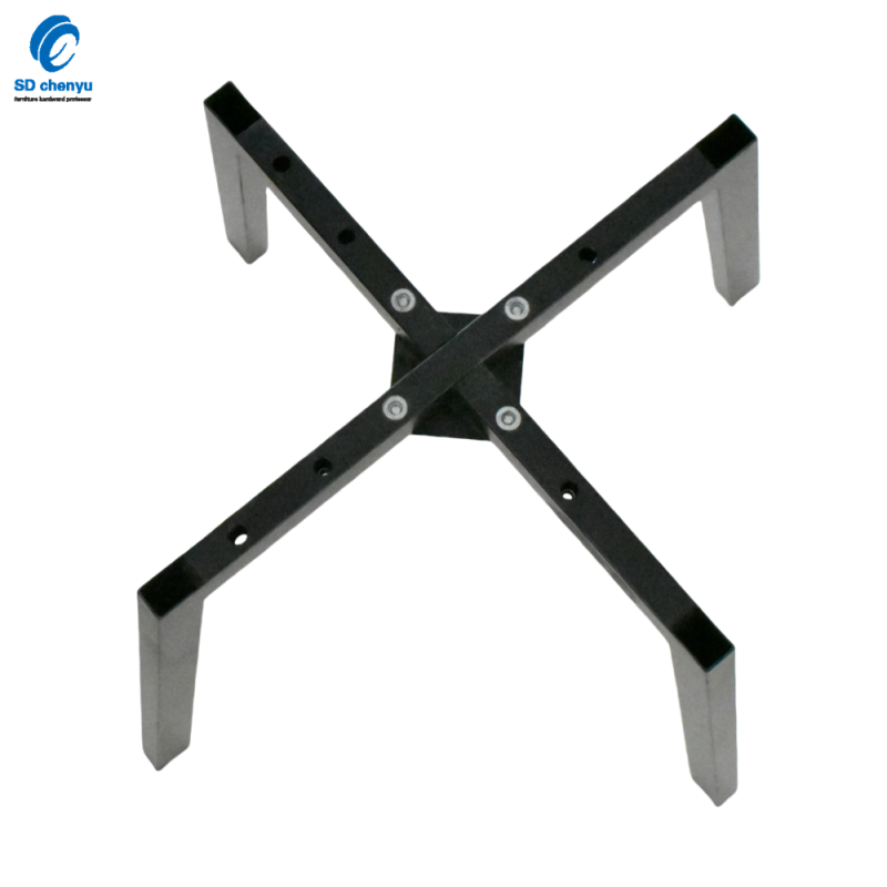 Chair Frame Manufacturer - OEM 390mm Matt Black Metal Pipe Furniture Legs