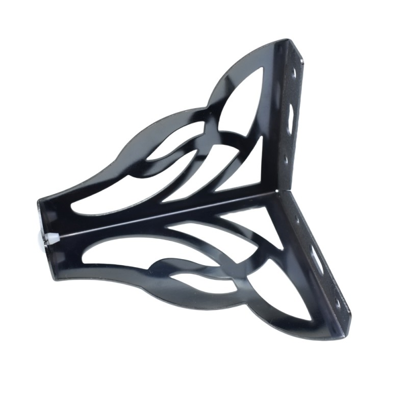 Chair Leg Manufacturer - OEM 130mm Gun Black Metal Square Dining Table Leg