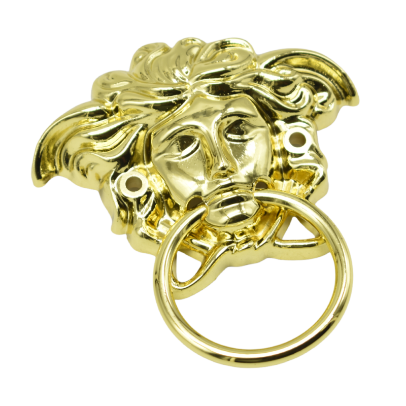 Door Knocker Factory - OEM 95mm Gold Alloy Vintage Medusa Head for Furniture