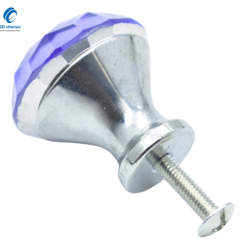 Crystal Knobs Manufacturer - OEM 30mm Glass Diamond Round Knobs for Cabinet