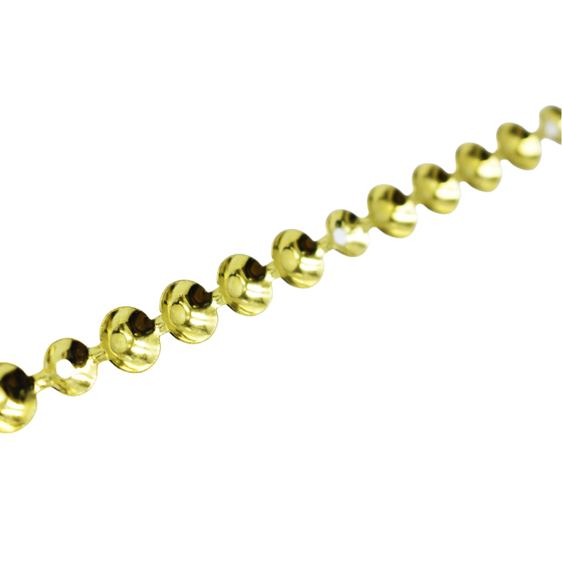 Upholstery Tack Factory - OEM 11mm Golden Domed Glossy Metal Stud Strips