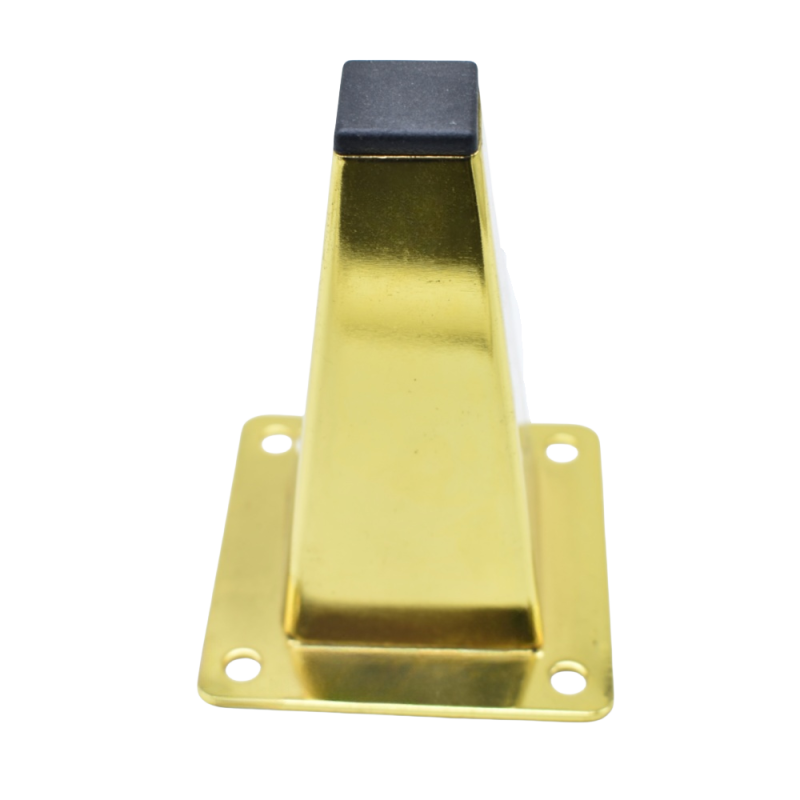 Bench Legs Manufacturer - OEM 100mm Gold Square Metal Small Table Legs