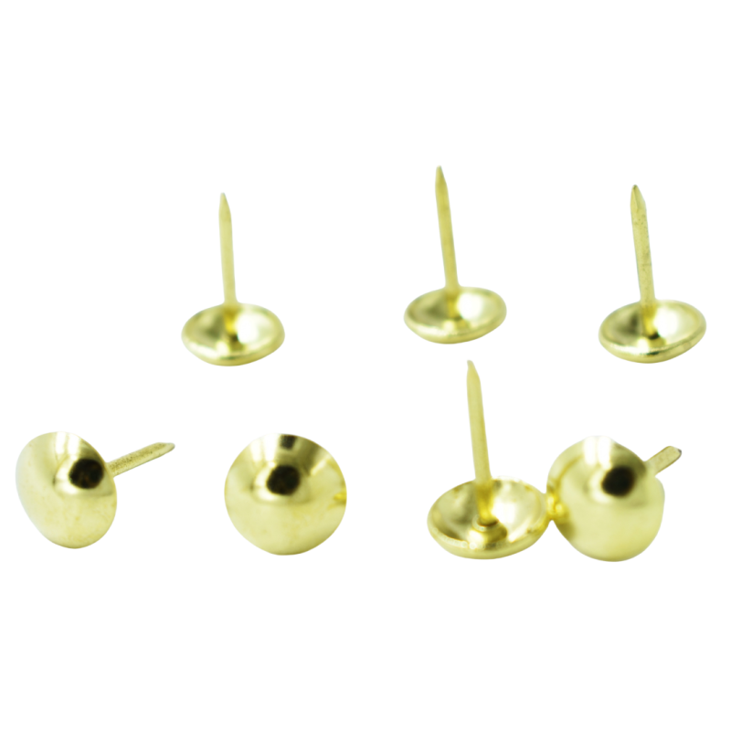 Upholstery Pins Manufacturer - OEM 9.5mm Iron Round Gold Nail Head Tacks
