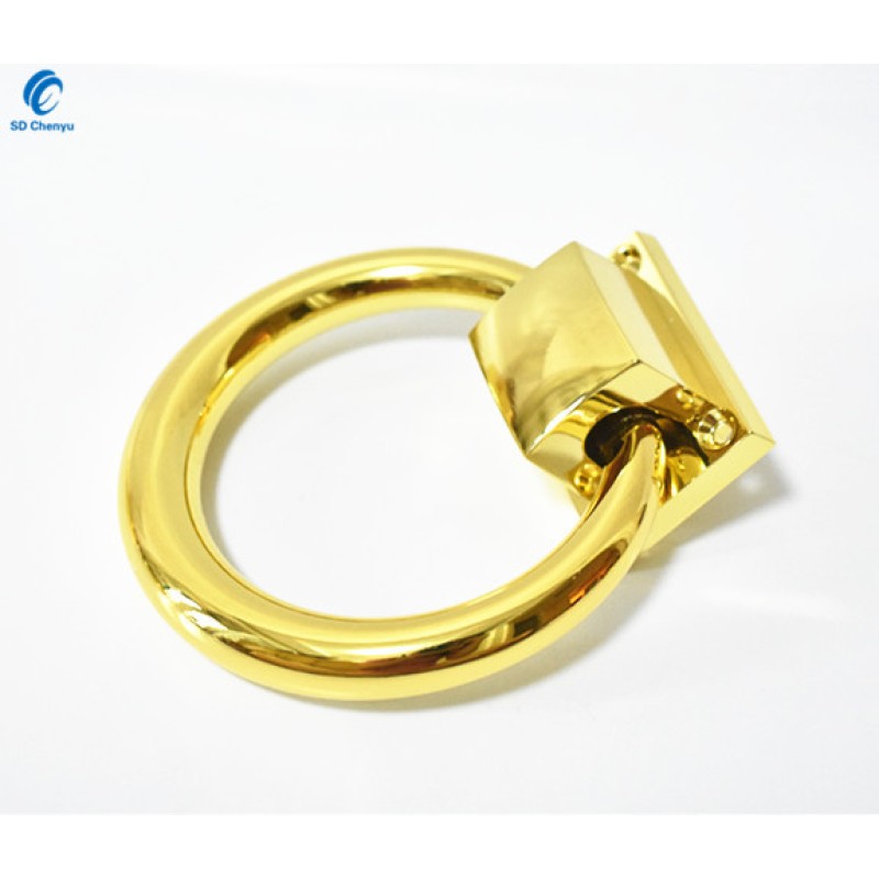 Door Ring Knocker Manufacturer - OEM Heavy Duty Alloy Brushed Gold Round