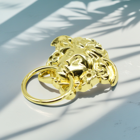 Door Knocker Factory - OEM 95mm Gold Alloy Vintage Medusa Head for Furniture