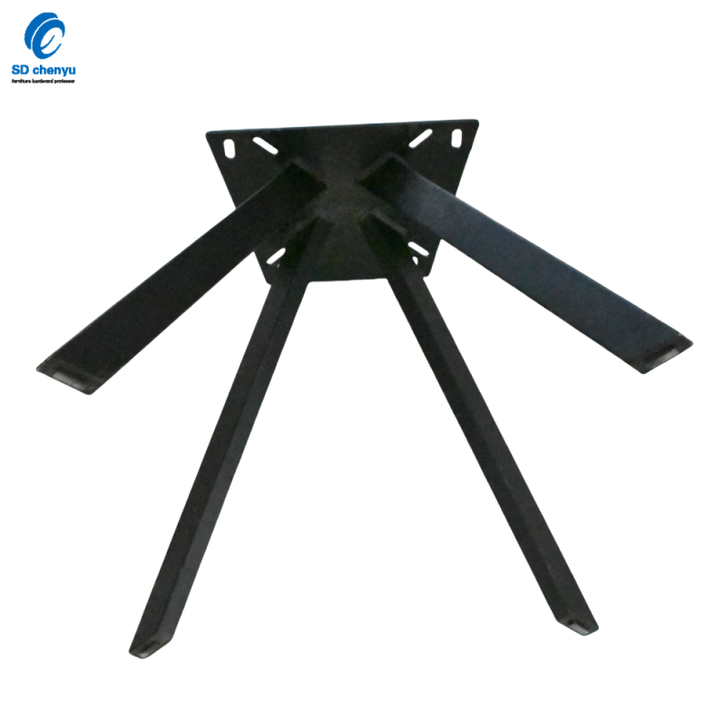 Chair Frame Manufacturer - OEM 410mm Matt Black Metal Modern Furniture