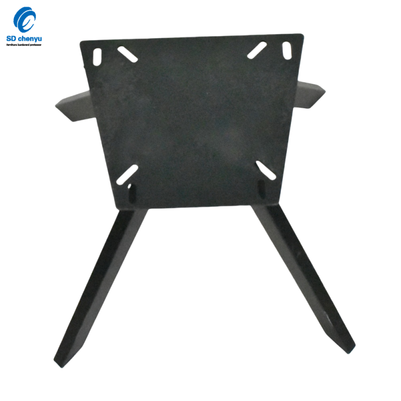 Chair Frame Manufacturer - OEM 410mm Matt Black Metal Modern Furniture
