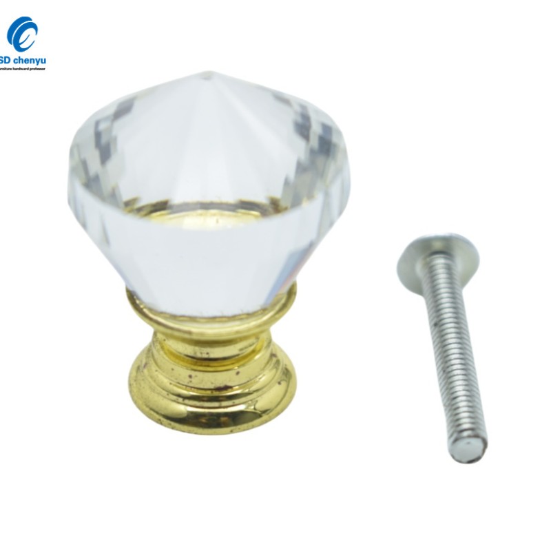 Door Knobs Factory - OEM 1inch Crystal Decorative Knobs for Cabinet