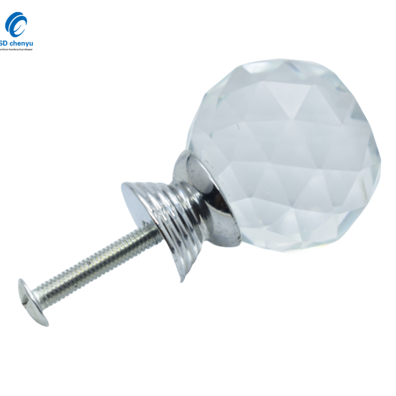 Glass Knobs Manufacturer - OEM 30mm Crystal Round Glass Ball Door Knobs