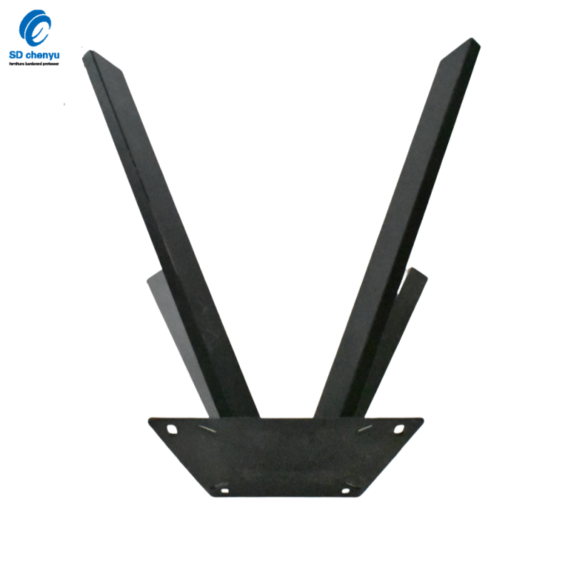 Chair Frame Manufacturer - OEM 410mm Matt Black Metal Modern Furniture