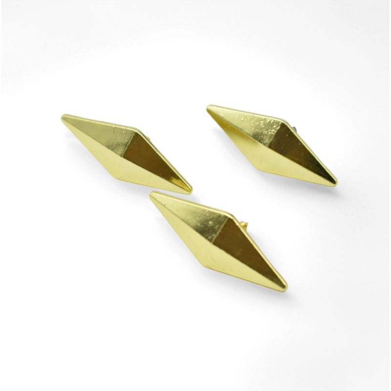 Sofa Buttons Manufacturer - OEM 50mm Alloy Golden Prismatic Tufting Buttons