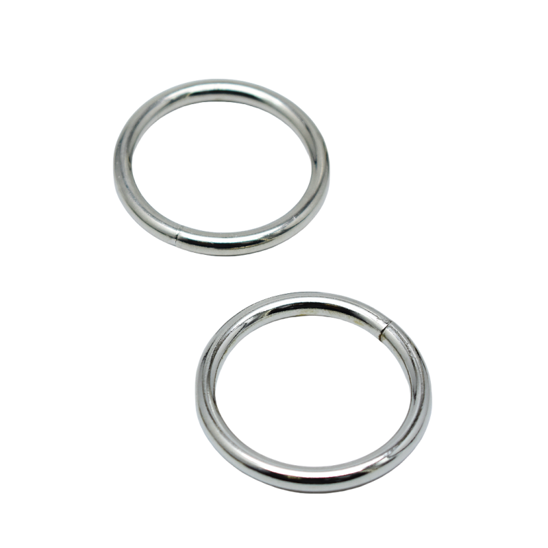 O Ring Buckle Factory - OEM Welded 30mm Silver Plated Metal Dog Collar Hardware