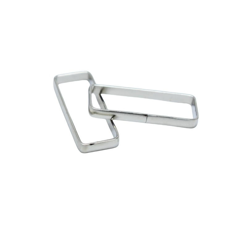 Rectangle Ring Factory - OEM Silver 36mm Narrow Metal Open Buckle Dog Collar