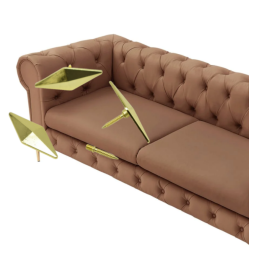 Sofa Buttons Manufacturer - OEM 50mm Alloy Golden Prismatic Tufting Buttons