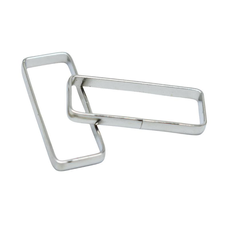 Rectangle Ring Factory - OEM Silver 36mm Narrow Metal Open Buckle Dog Collar